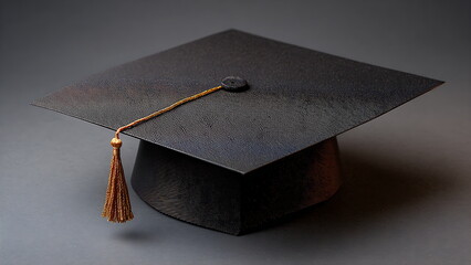 Simple Mortarboard Graduation Cap Symbolizing Education and Academic Success