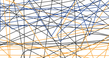 Obraz premium Chaotic Abstract Multi-Colored Overlapping Line Pattern Background