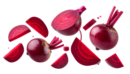 Vibrant Sliced Beetroot Fresh, Healthy, and Isolated on a Clean White Background for Culinary Use