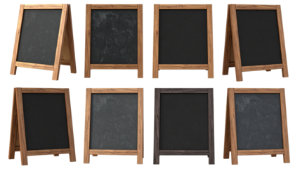 Collection of Blank Sandwich Boards for Menu Display and Advertising in Various Styles