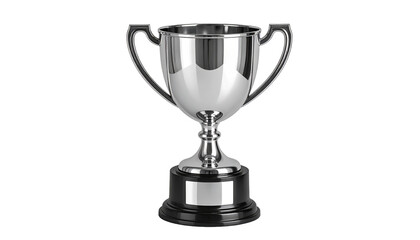 Silver Trophy Cup With Black Base, Symbolizing Achievement and Victory