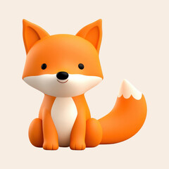 Fototapeta premium Toy animal fox representation.