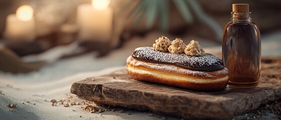 Classic Hazelnut-Topped Traditional &Eacute;clairs Displayed