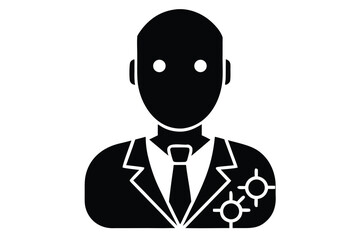 ai personal assistant vector icon silhouette illus