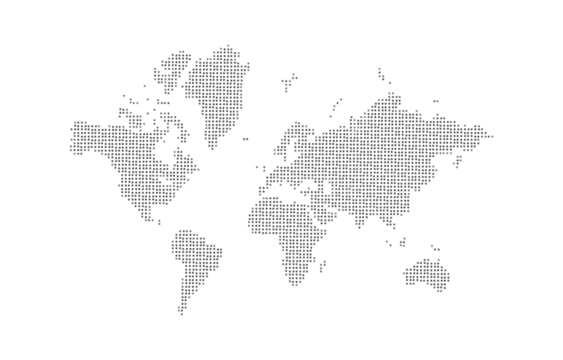 Rounded globe showing continents and national boundaries. Isolated world map with textured grain effect. Ideal for travel themes and business infographics. Flat vector style.