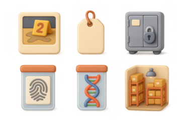 Crime scene investigation icons set for forensic analysis and design