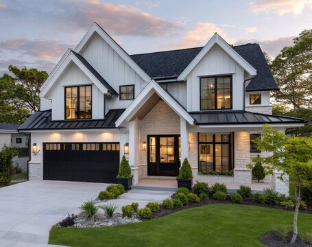 a modern two-story house with a three-car garage and a large backyard in livermore, california. - Powered by Adobe