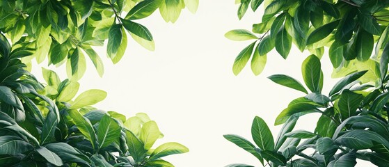 Lush Tropical Foliage and Tree Canopy