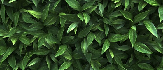 Lush Tropical Foliage in Detailed Green Hues
