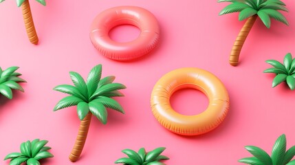 Tropical Palm Inflatable Toy Isometric Design