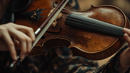 Fototapeta premium Violin music instrument orchestra classical symphony stringed musical performance concert art sound