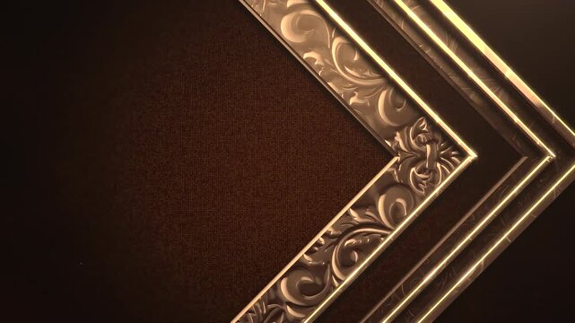 ornate gold edges with delicate filigree craftsmanship on brown leather