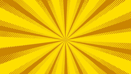 Dynamic yellow burst pattern for vibrant designs, energizing backdrops, attention-grabbing graphics, and captivating comic book style illustrations