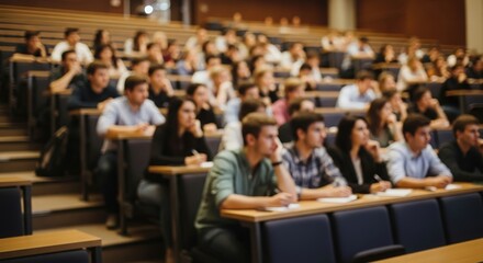 Academic Audience in Lecture Hall &mdash; Students Focused on Professional Development Seminar