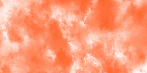 Fototapeta premium Orange vibrant watercolor background. colorful background design. Hand drawn paper texture. Aquarelle painted brushstrokes painting backdrop. 
