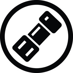 Silhouette electrical fuse symbol circuit protection vector Illustrator