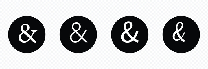 Ampersand symbol vector illustration. A flat illustration design used for ampersand symbol icon, on a white background.  Vector illustration. EPS 10 .