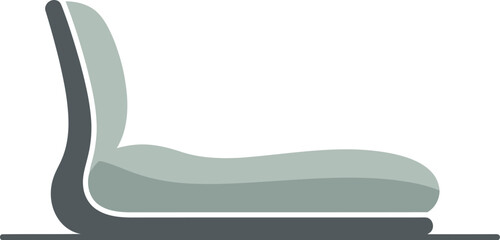 Minimalist modern armchair with curved backrest and seat on a thin base