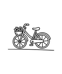 bicycle icon on white background ,icon illustration 