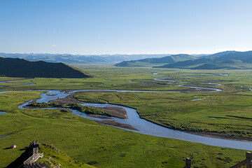 Manzetang Qianwan Wetland, Aba County, Aba Prefecture, Sichuan Province, China