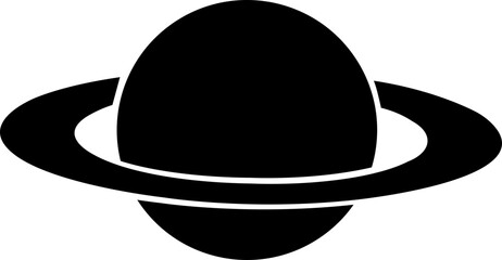 Planet and Saturn icon of space ringed planet symbols, astronomy galaxy elements, flat style, line style gradient vector illustration isolated on transparent background