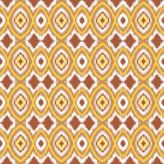 Colorful Ikat Diamond Pattern Seamless Textile Design