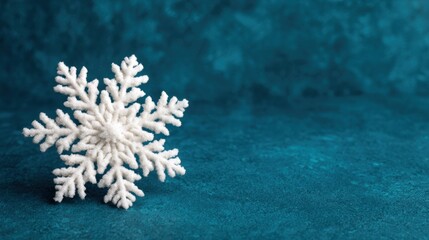 Delicate crystallike snowflake cluster winter wonderland elegant photography studio setting close-up view aesthetic concept