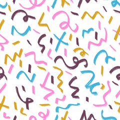 Colorful Party Confetti Seamless Pattern