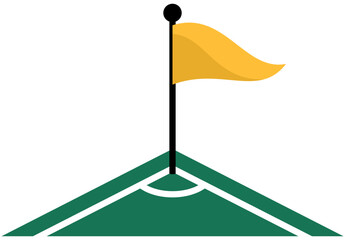 Corner Flag Illustration. Editable Color Vector © Brian Gimbal