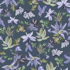 seamless floral pattern Design Abstract art watercolor flower creative allover design new concept textile design digital creators art design repeat pattern fabric print 