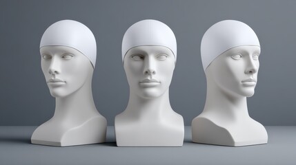 Sculptural mannequins in minimalist studio art installation an artistic perspective