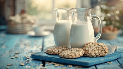Rustic Milk Jugs & Oatmeal Cookies