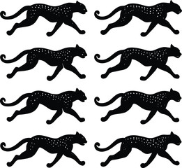 set of silhouettes of animals