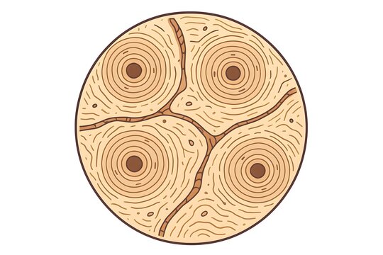 Vector crass-section of bone showing osteons 