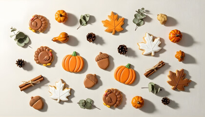 Orange and black butterfly on a flower with a delicious white sweet dessert collection