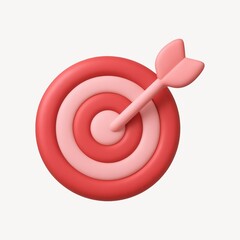 Colorful target with arrow illustration.