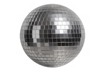 Disco mirror ball reflecting light, symbolizing celebration, party, music and retro nightlife culture