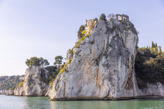 ruins of Duino castle, friuli north of italy