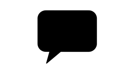 Black Speech Bubble Icon for Communication and Dialogue.