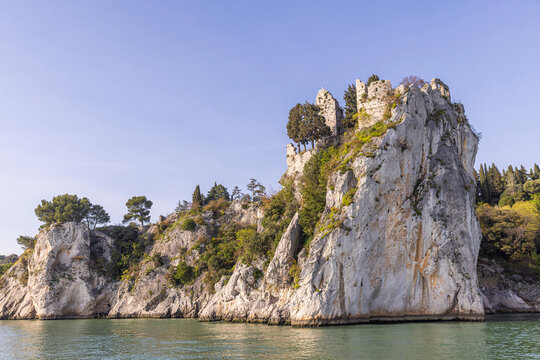 ruins of Duino castle, friuli north of italy