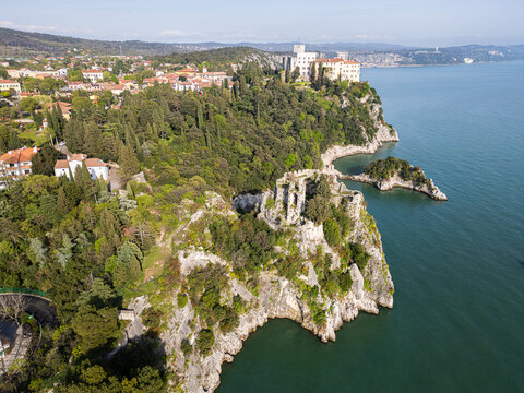 ruins of Duino castle, friuli north of italy