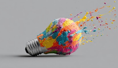 Explosion of color lightbulb