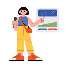 Startup Pitch Vector illustration EPS 10 File