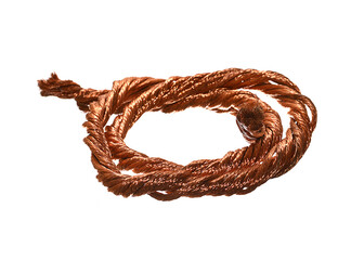copper wire isolated on white background