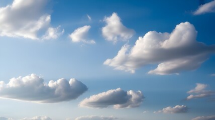 Fototapeta premium beautiful soft white clouds clear blue sky background