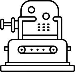 Vintage Morse Code Telegraph Machine Illustration