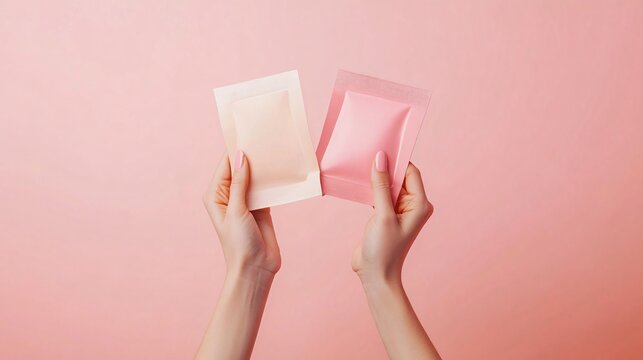 Unpacking Protective Mask Packaging by Hands