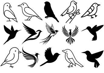 Bird Silhouette Icons