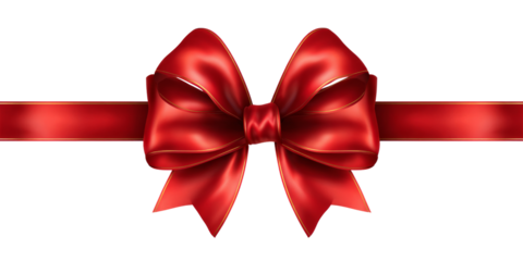 Red Bows and Ribbons on Black
