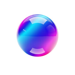 Vibrant gradient sphere reflecting light with an alluring colorful glow
